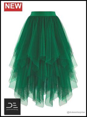 Women's Tulle Skirt A-Line Layered Mesh Tutu High Waisted